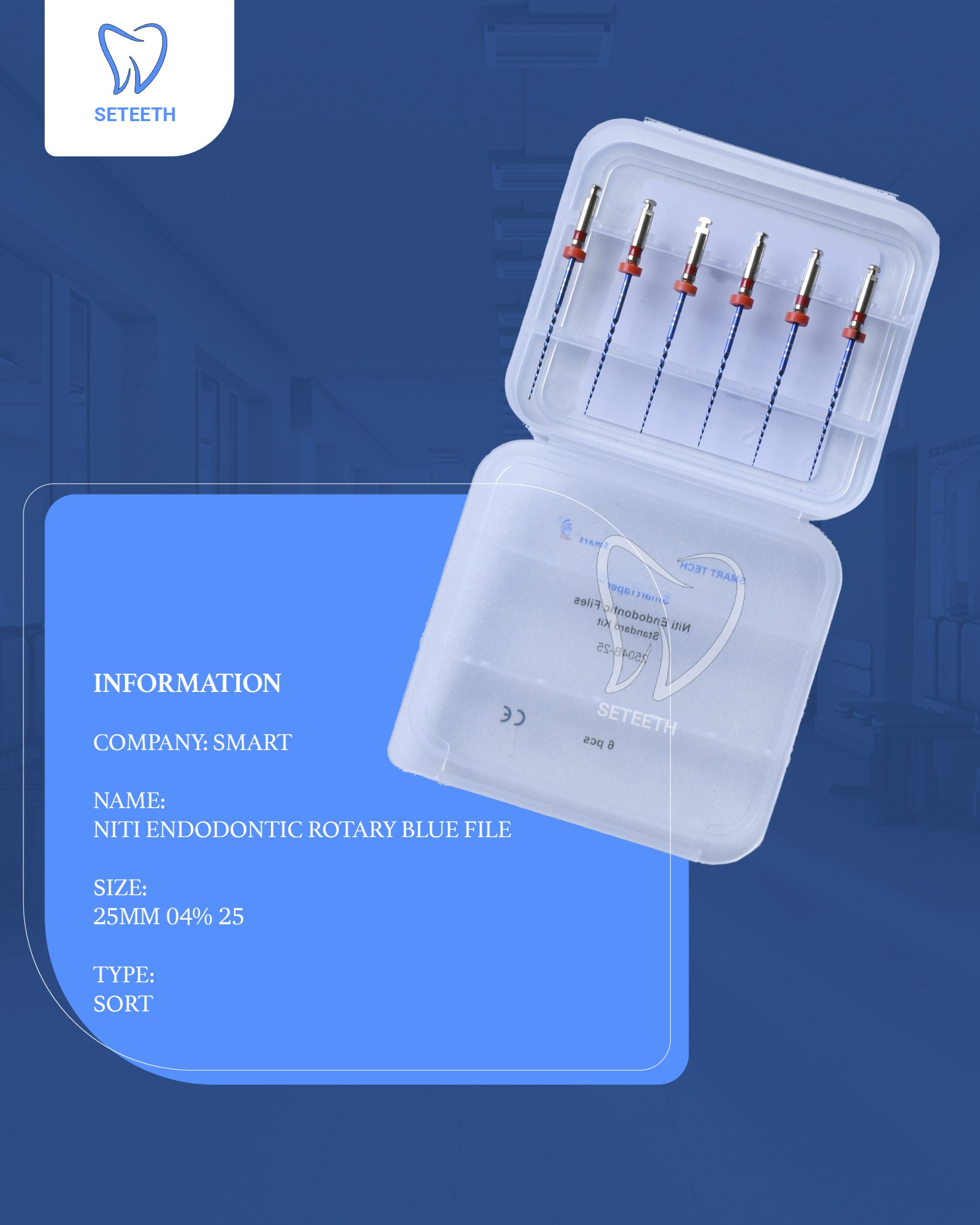 فایل روتاری بلو اسمارت 25-4% (SMART Blue Rotary File)